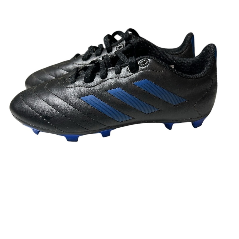 Adidas Kids Black and Blue Soccer Shoes